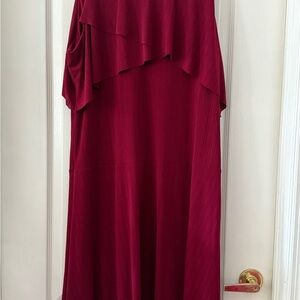 Ivanka Trump Red Asymmetrical Sundress Sleeveless